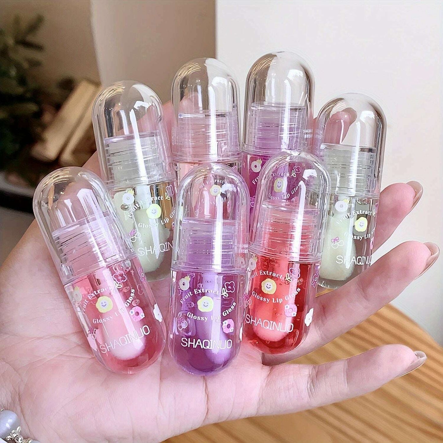 Three-Piece Fruit Essence Lip Oil Set: Plump & Moisturizing