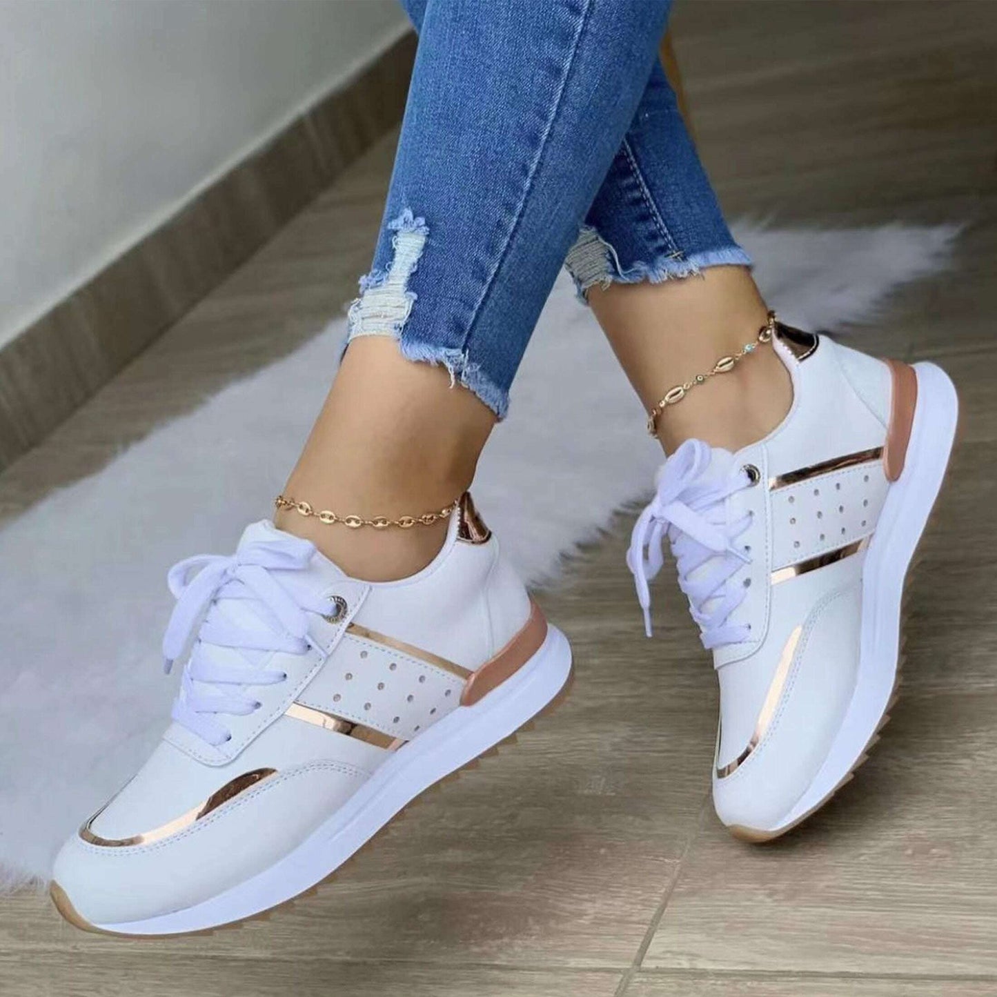 Women's Platform Walking Shoes Arch Support Non-Slip Sneakers