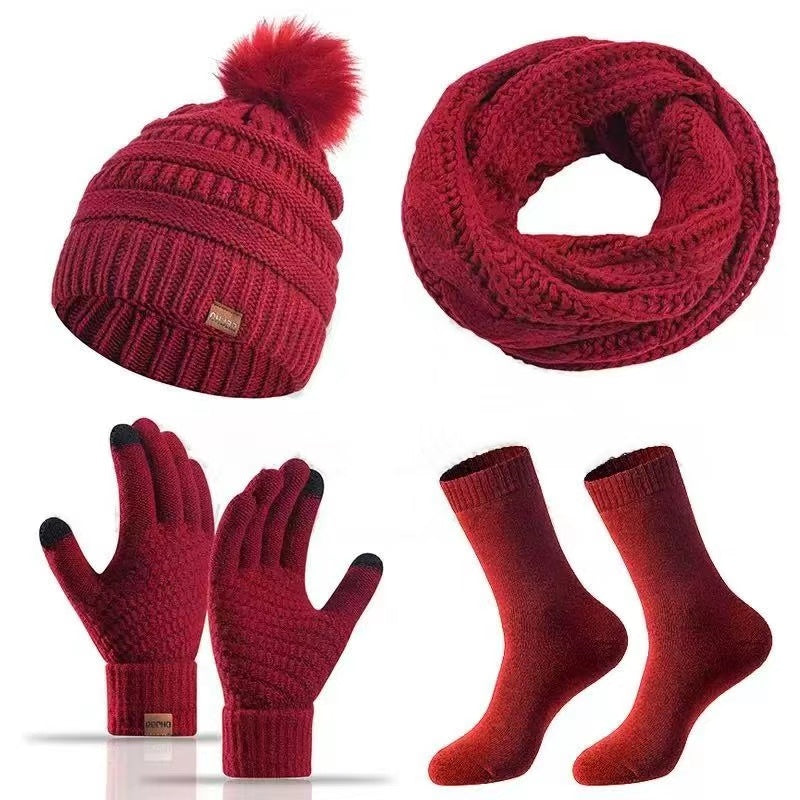 Women’s Winter Warmth Set – Hat, Scarf, Gloves & Socks