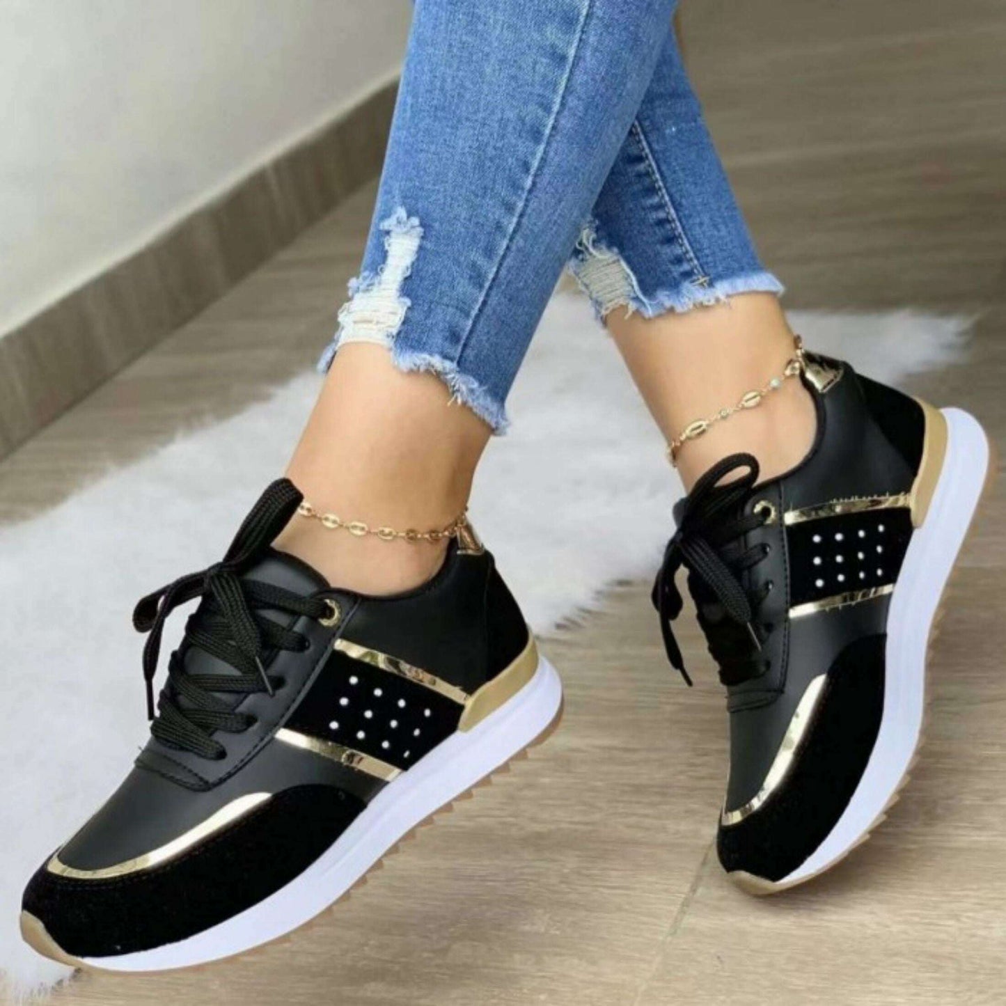 Women's Platform Walking Shoes Arch Support Non-Slip Sneakers