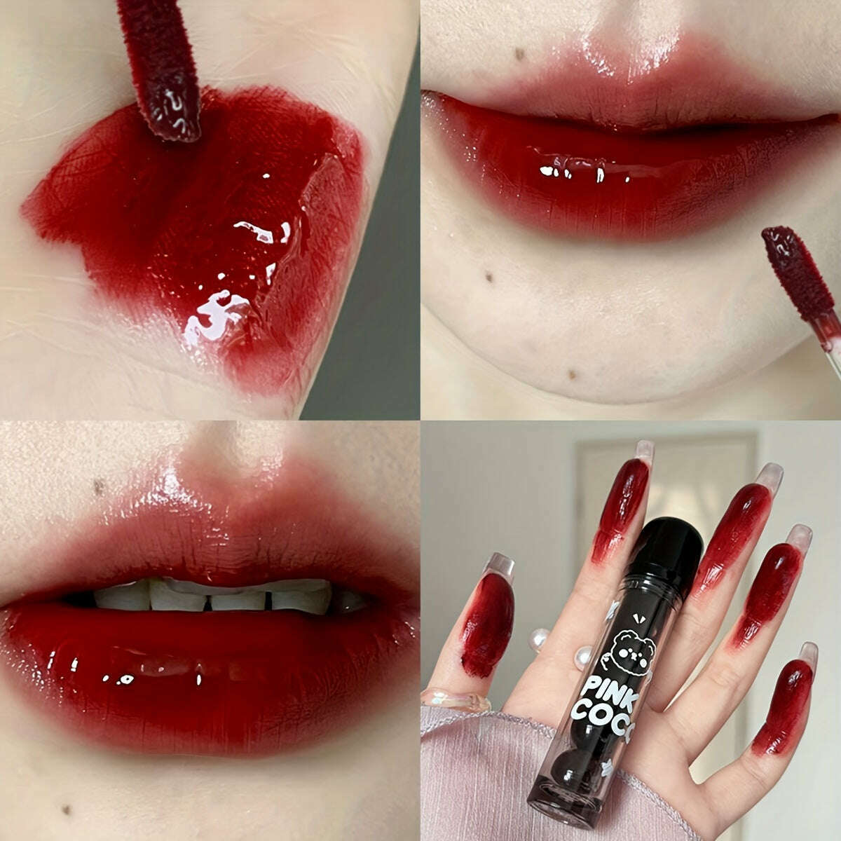 Bear Dudu Mirror Lip Glaze: Non-Fading, Whitening, Glossy Finish