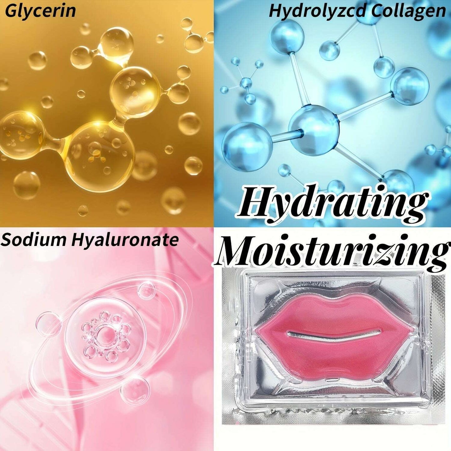 25 Pairs Daily Moisturizing Collagen Pink Lip Masks