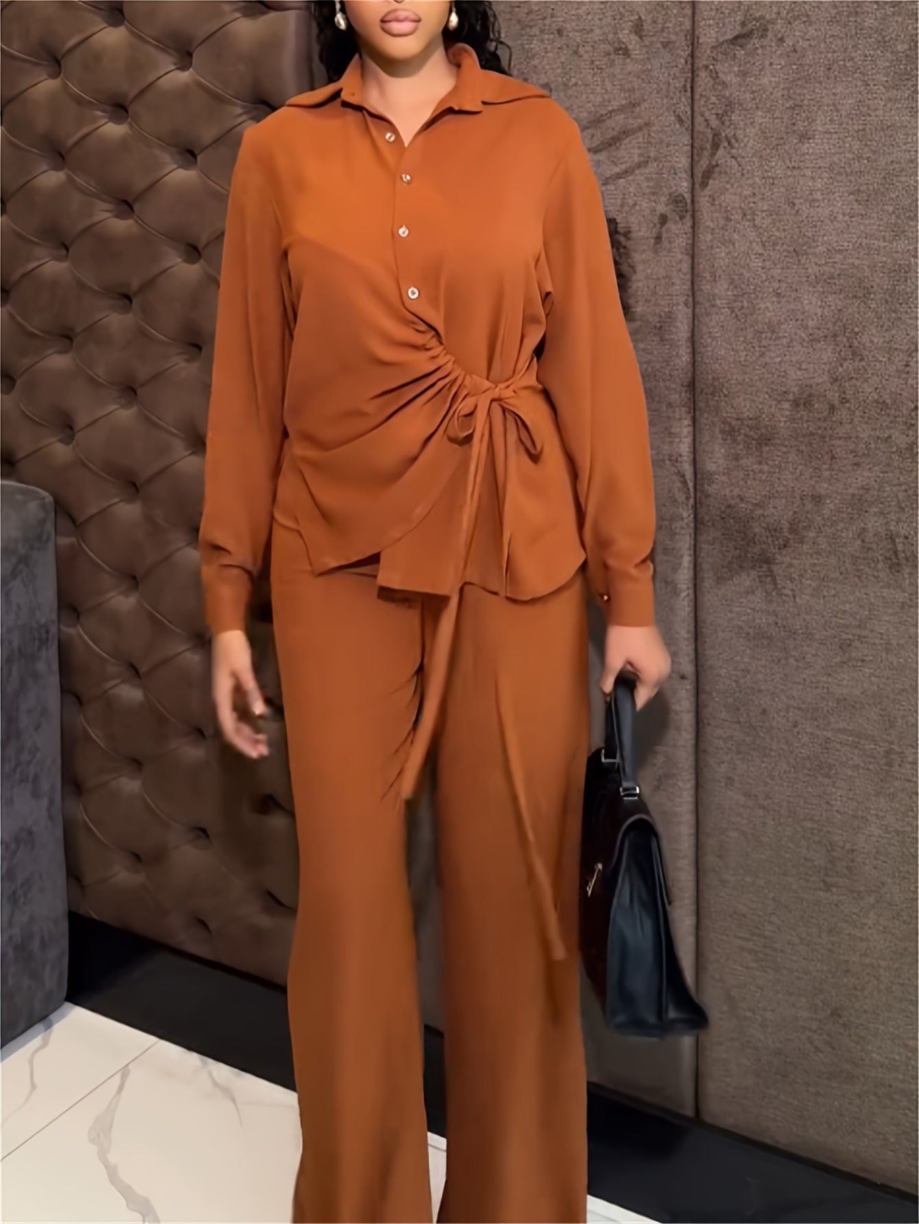 Women’s Blouse & Pants Set – Fall/Winter Casual Outfit