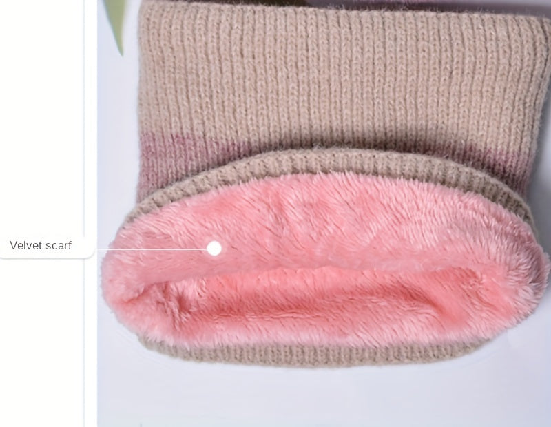 Winter Hat & Scarf Set – Women’s Plush Ear Warmer