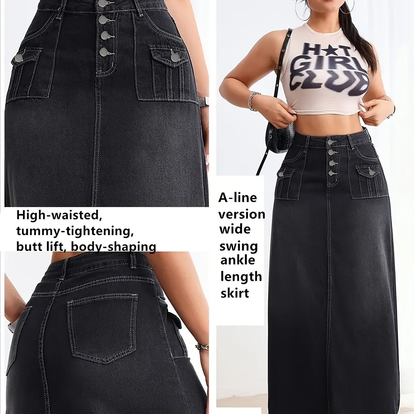 Women'S New Casual Elastic Versatile Multi-bag Beard Dress