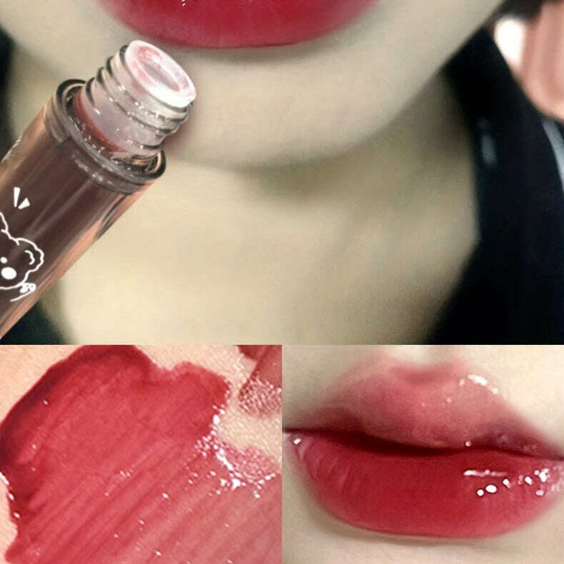 Bear Dudu Mirror Lip Glaze: Non-Fading, Whitening, Glossy Finish