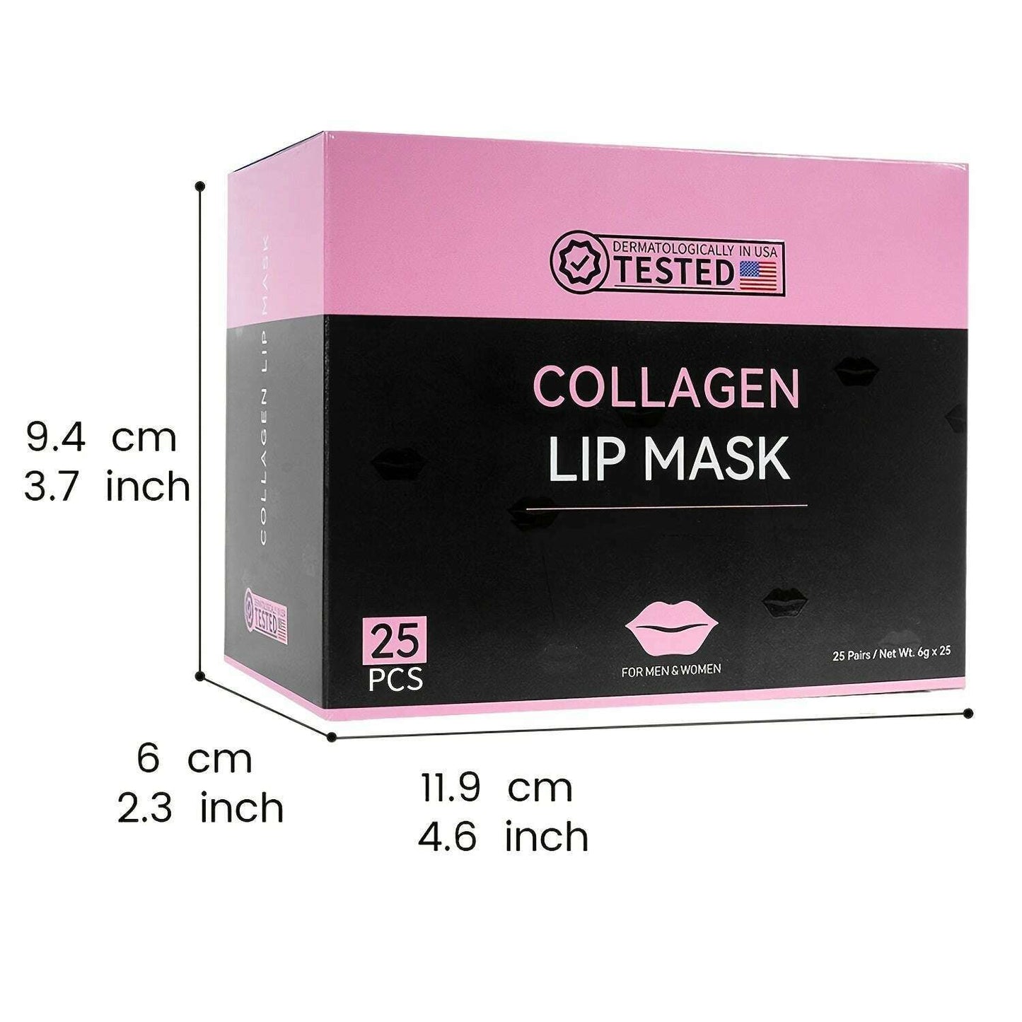 25 Pairs Daily Moisturizing Collagen Pink Lip Masks