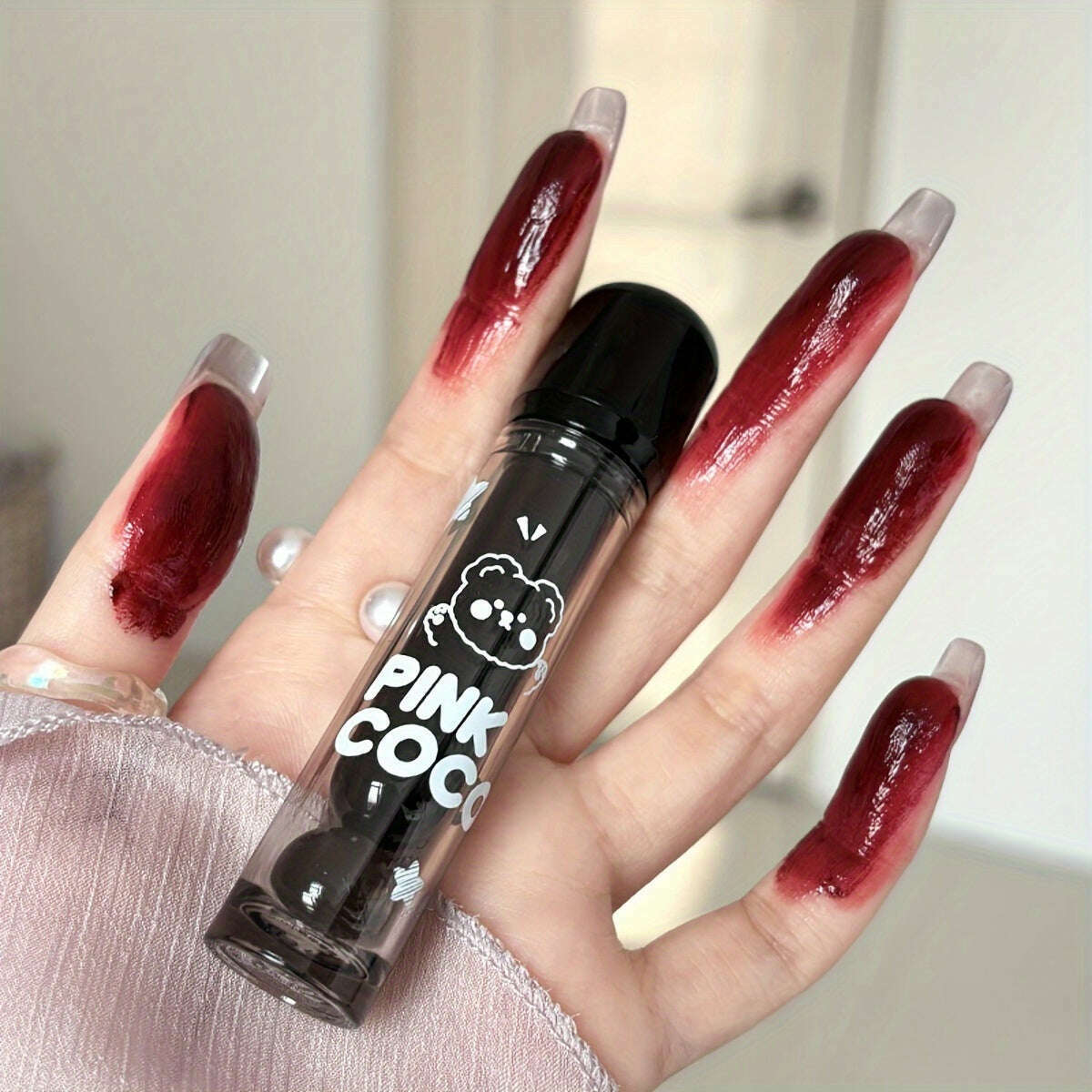 Bear Dudu Mirror Lip Glaze: Non-Fading, Whitening, Glossy Finish