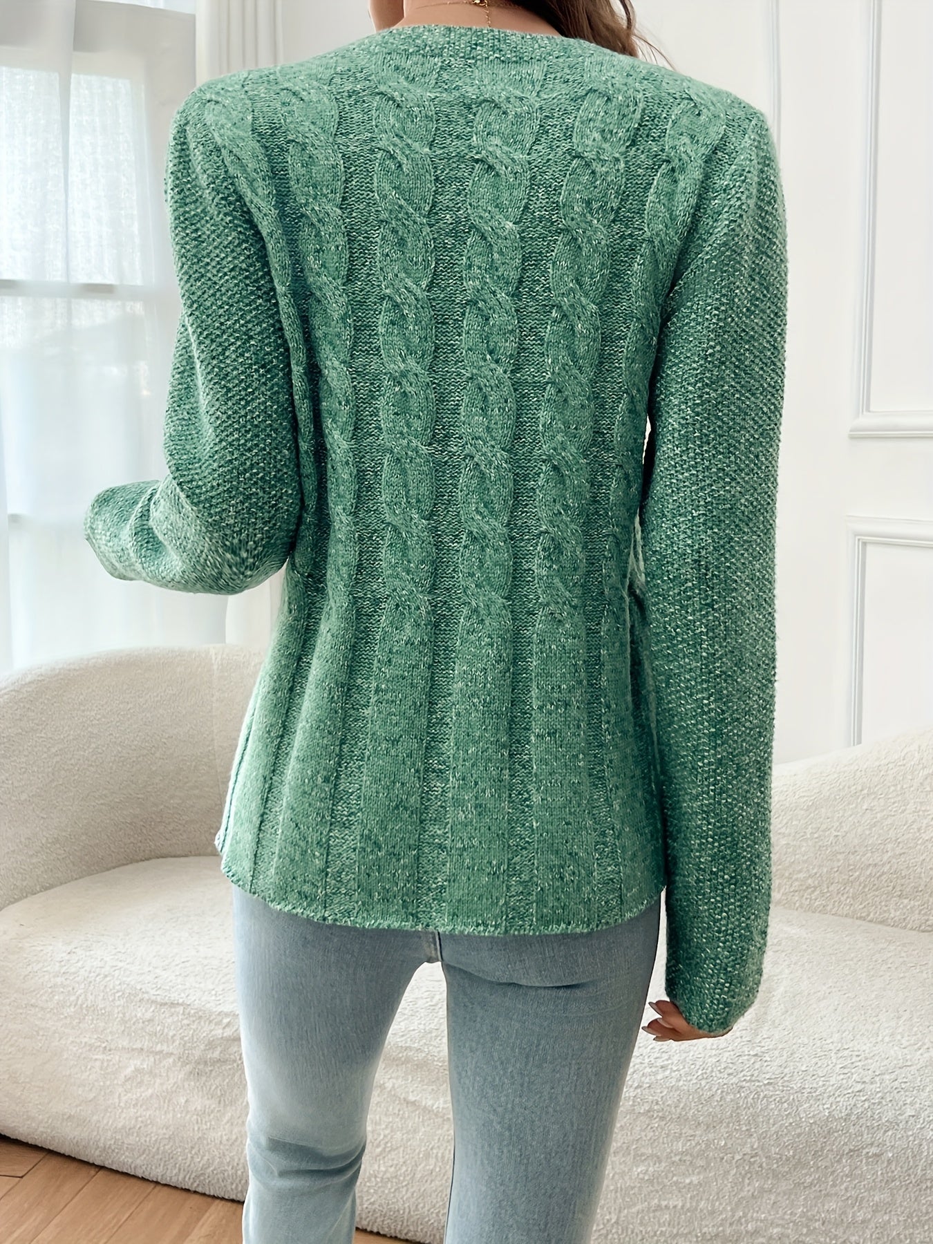 LUNE Front Button Cardigan – Casual Long Sleeve