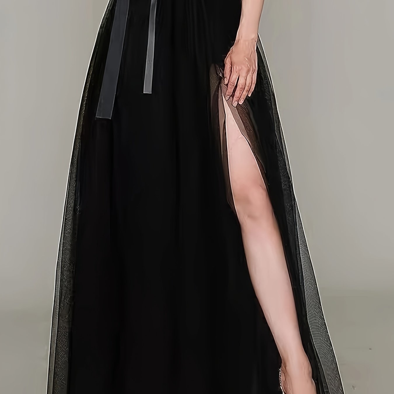 Women’s Elegant High-Waist Maxi Skirt – Tulle A-Line