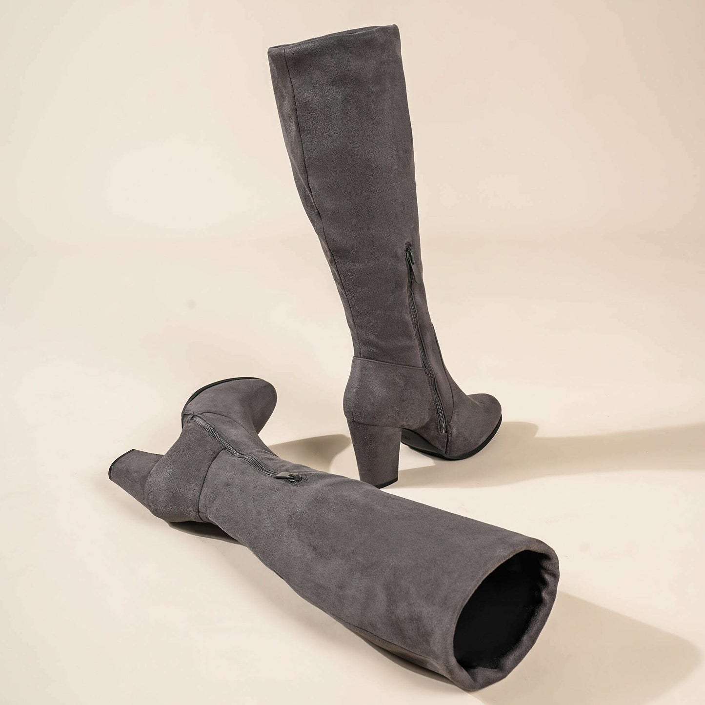 Block Heel Knee-High Winter Boots