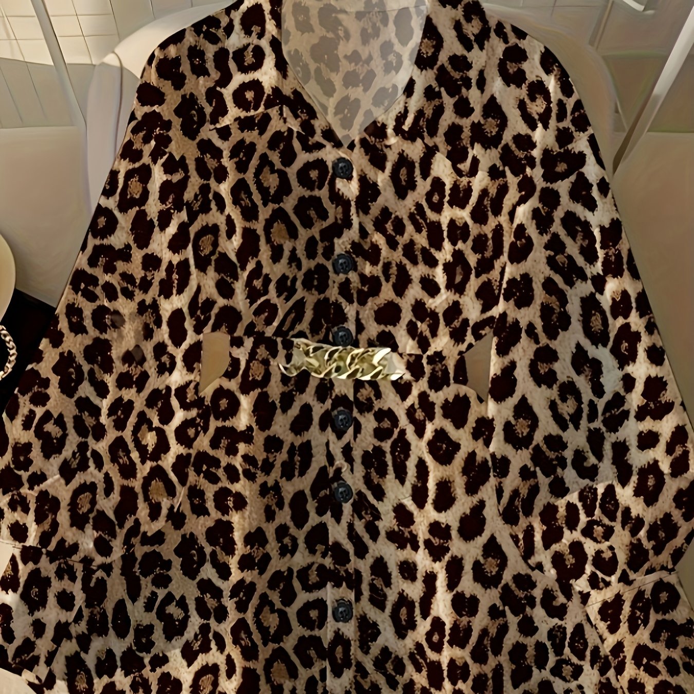Loose Long-sleeved Casual Retro Style Women'S Top For Going Out; Fashionable Shirt With A Belt