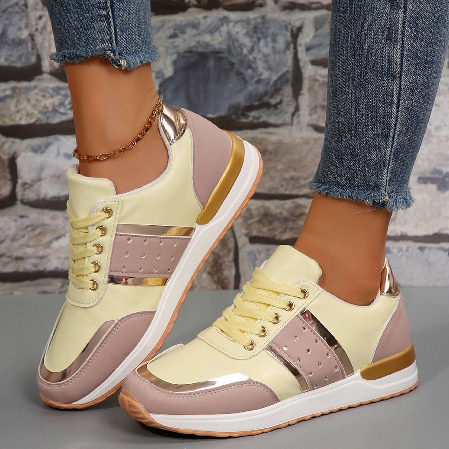 Women's Platform Walking Shoes Arch Support Non-Slip Sneakers