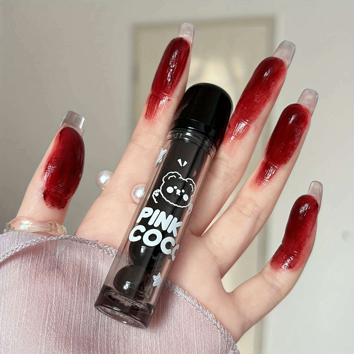 Bear Dudu Mirror Lip Glaze: Non-Fading, Whitening, Glossy Finish