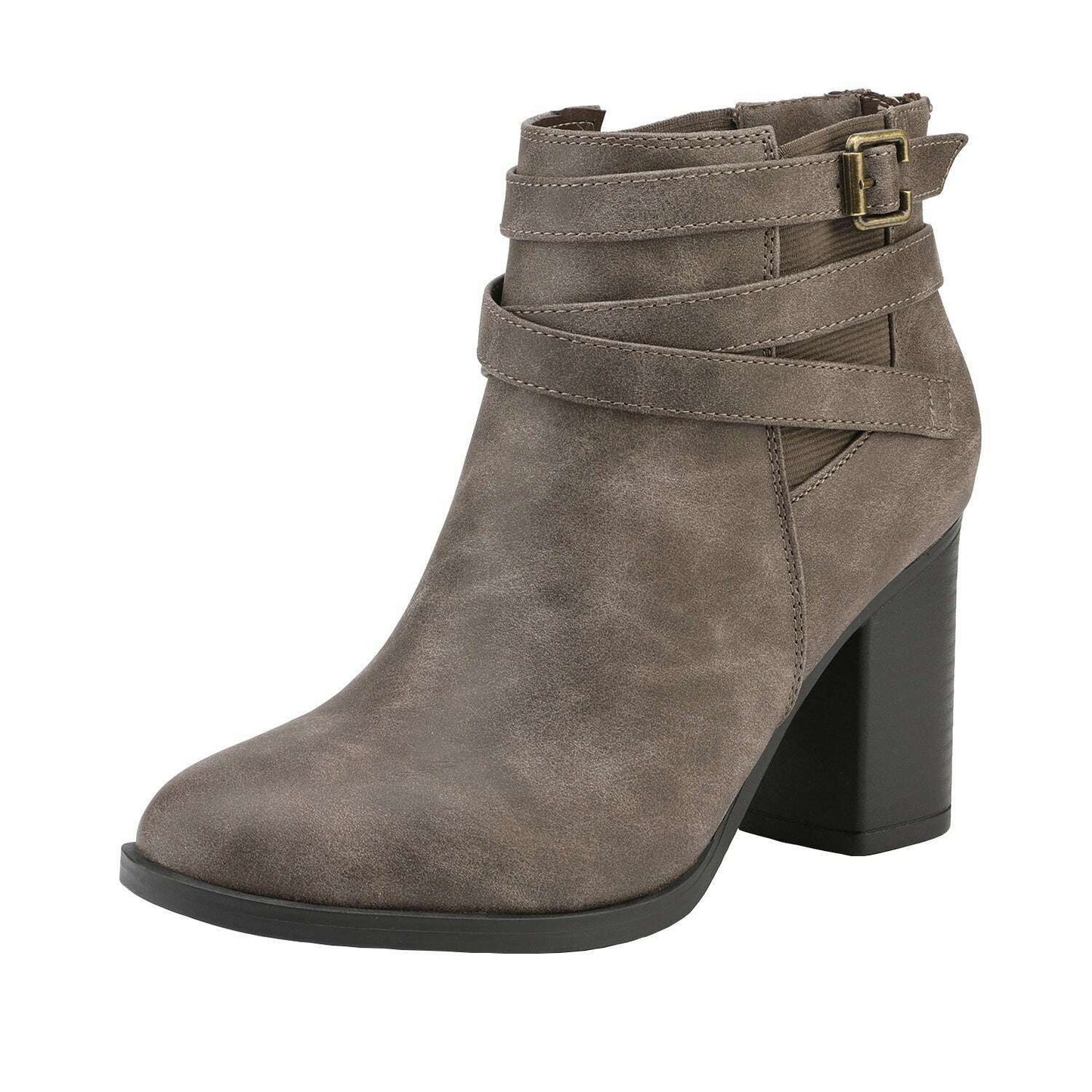 Women's Chunky High Heel Ankle Boots Close Toe Fall Heeled Booties Shoes, Autumn Winter Boots, fit spring, summer, autumn and winter