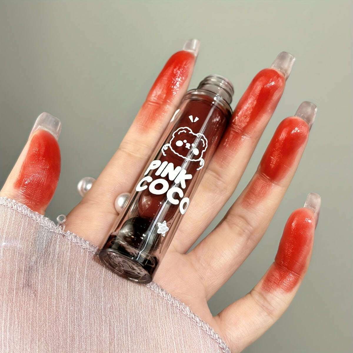 Bear Dudu Mirror Lip Glaze: Non-Fading, Whitening, Glossy Finish