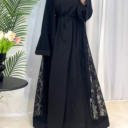 Elegant Ramadan Lace Robe Set 6420 - Long, Elegant Design for Special Occasions