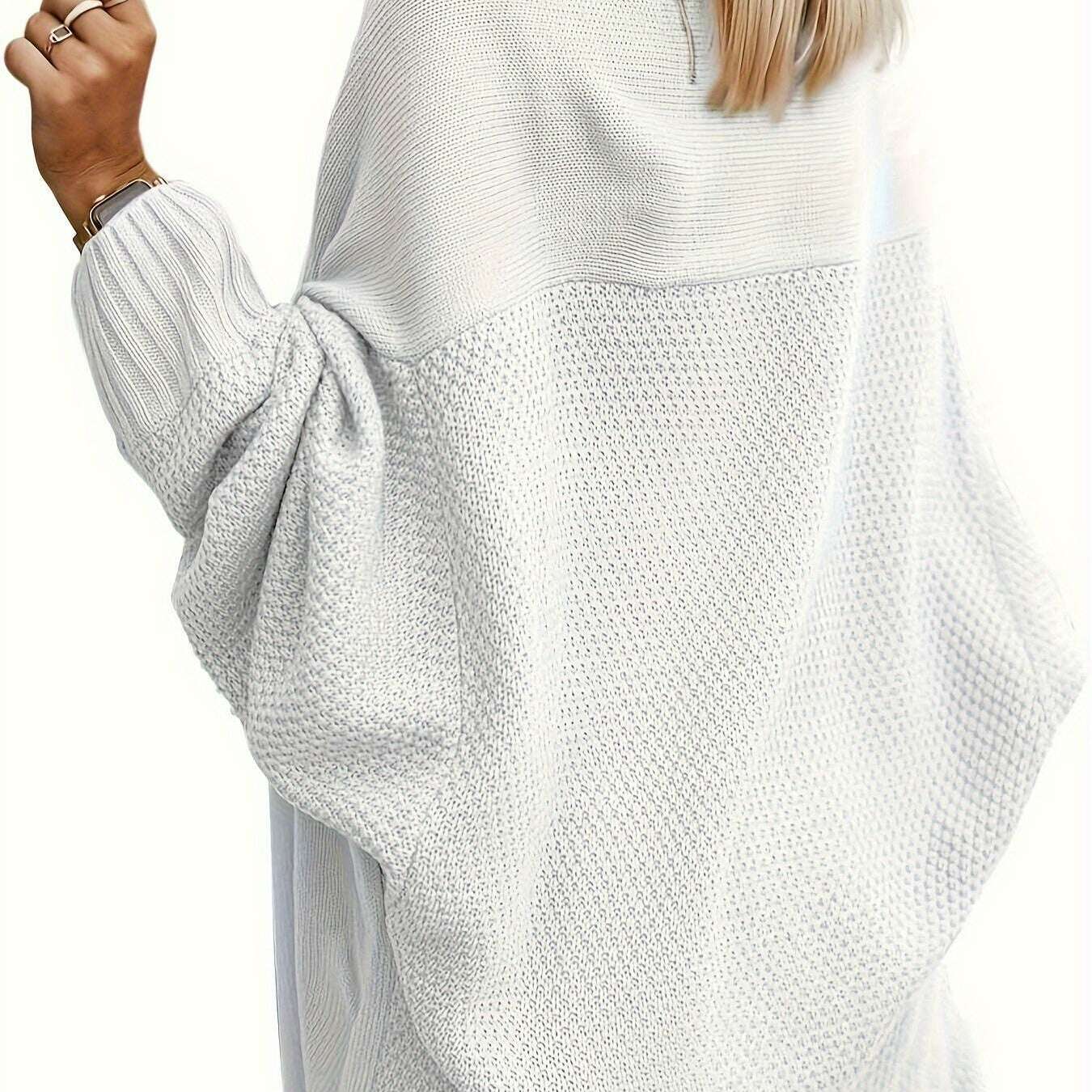 Snug Fit Oversized Knit Cardigan Sweater for Women