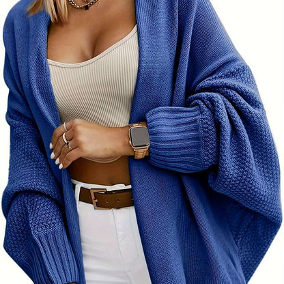 Snug Fit Oversized Knit Cardigan Sweater for Women