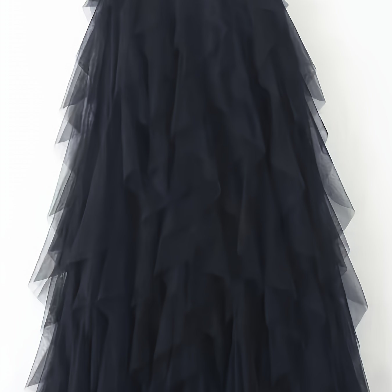Chic Elegance, Elegant High-Waist A-Line Tulle Skirt for Women - Chic Korean-Style Spring Collection, Sheer Brown Polyester with Delicate Mesh Layers, Perfect for Summer Skirt