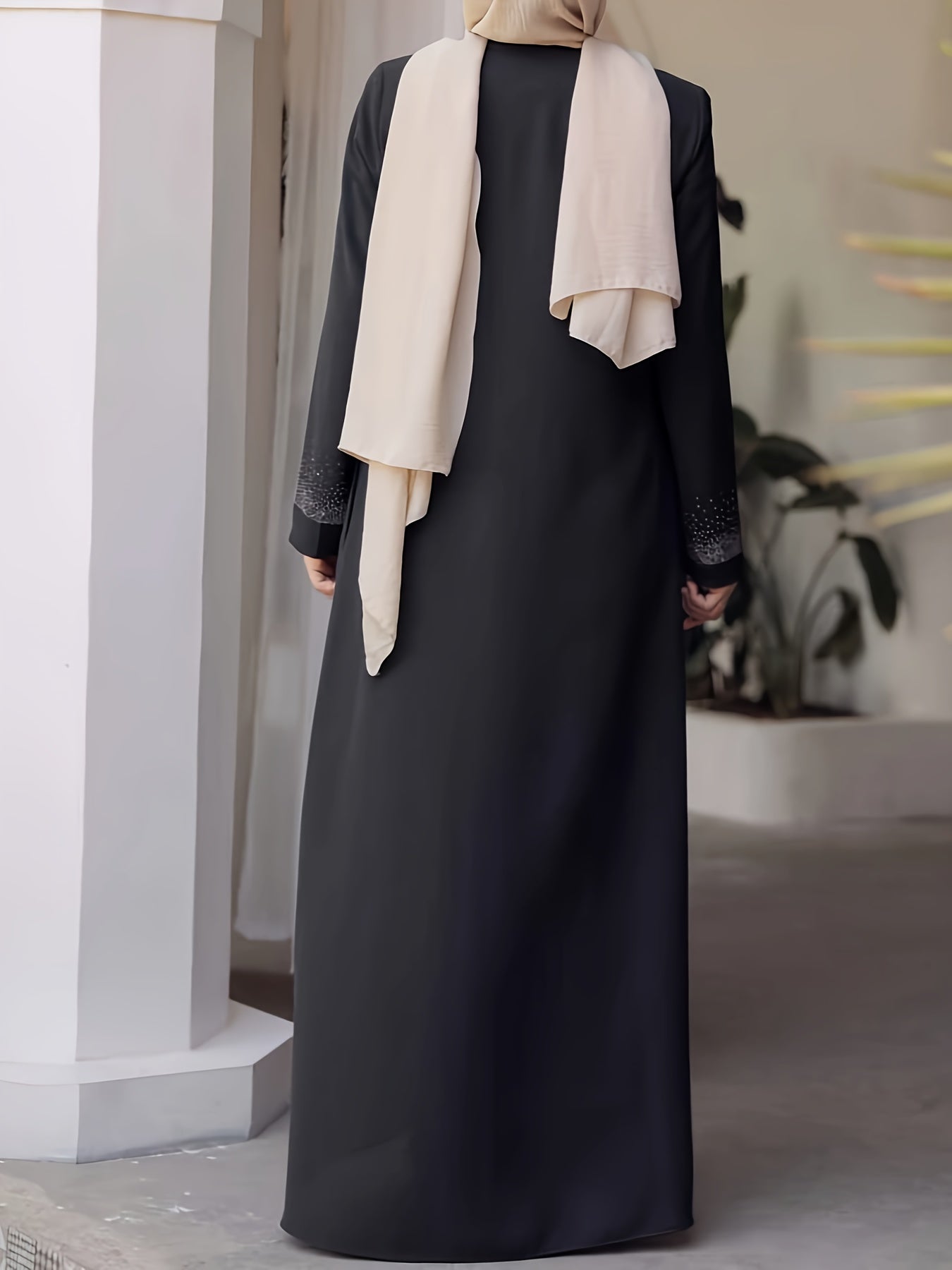 Gorgeous Solid Color Rhinestone Robe 6421