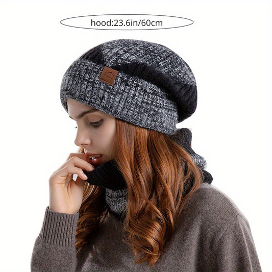 Winter Hat & Scarf Set – Women’s Plush Ear Warmer
