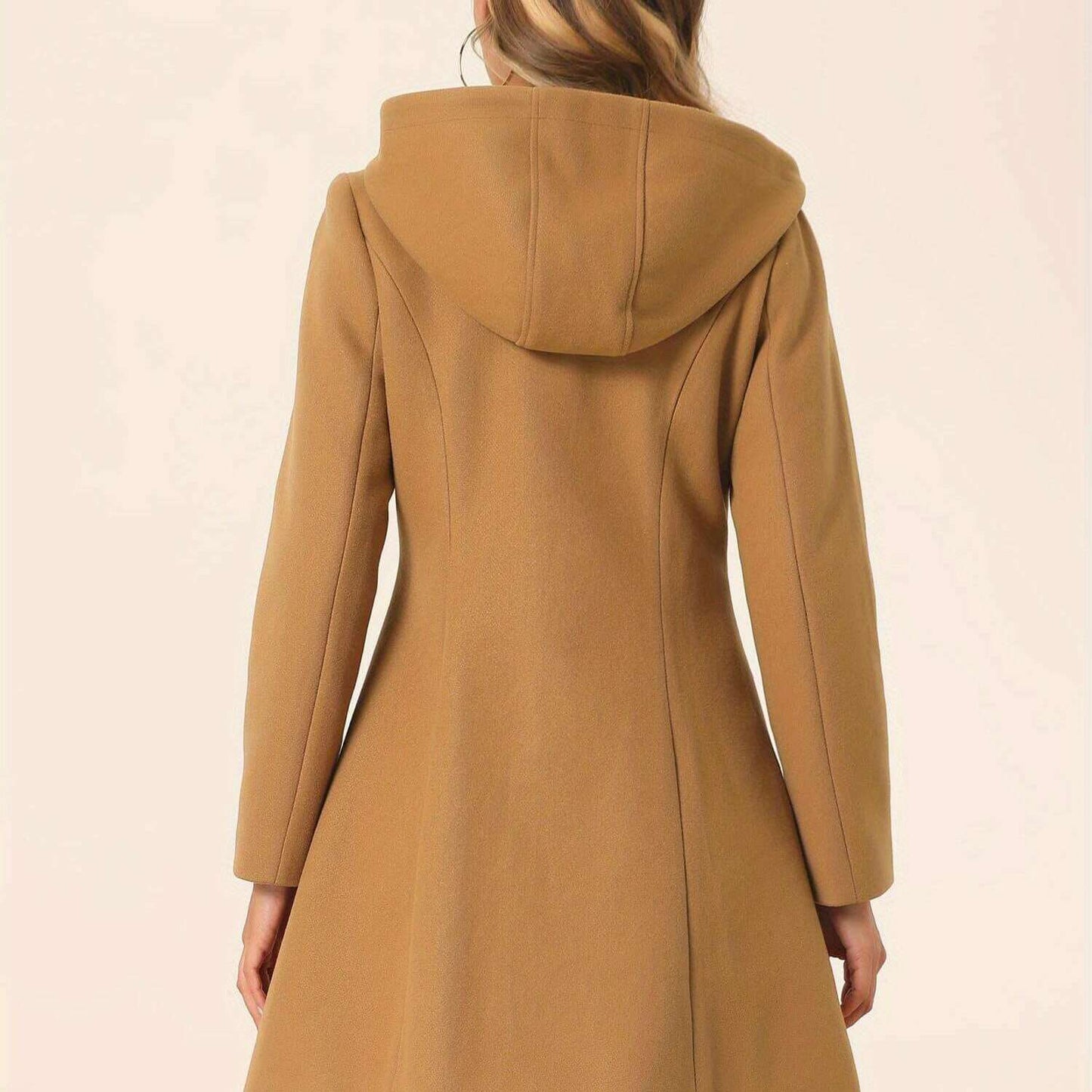 Winter Chic Hooded Toggle Duffle Pea Coat for Women