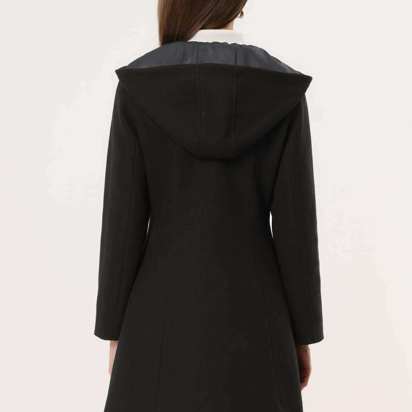 Winter Chic Hooded Toggle Duffle Pea Coat for Women