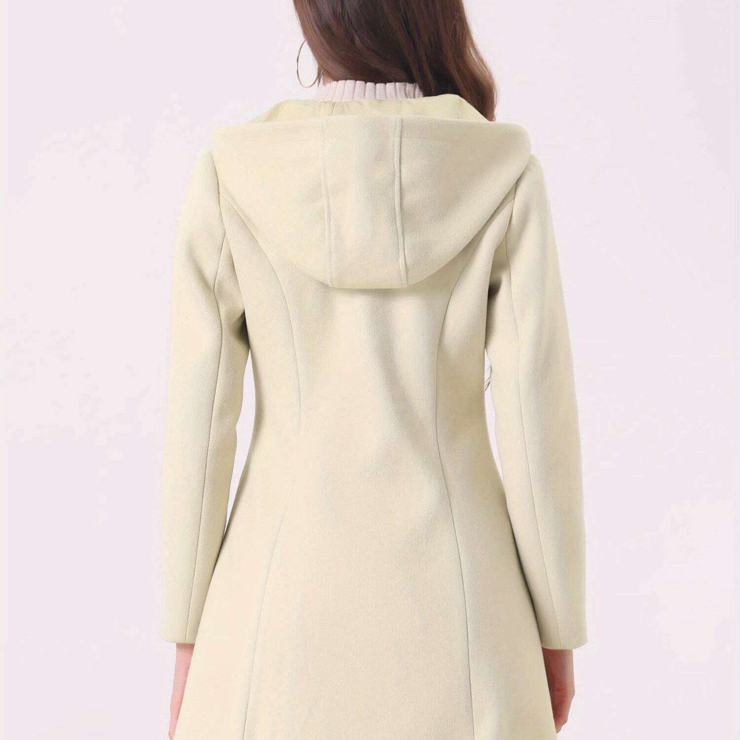 Winter Chic Hooded Toggle Duffle Pea Coat for Women