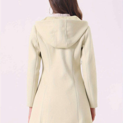 Winter Chic Hooded Toggle Duffle Pea Coat for Women