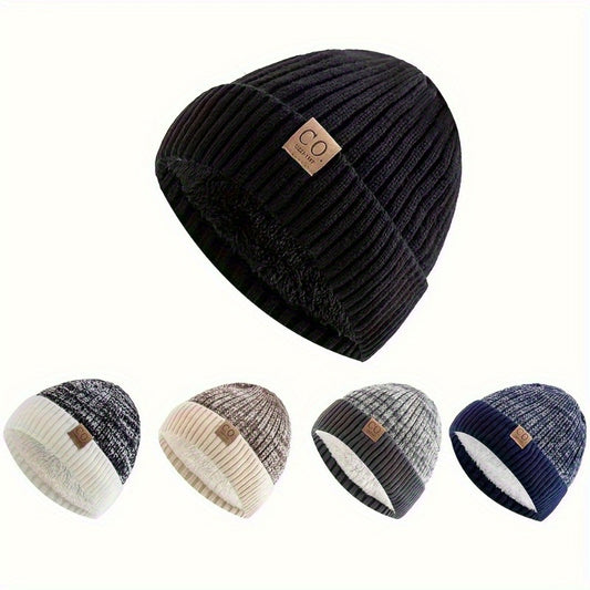 Winter Beanie – Thick Fleece-Lined Windproof Hat