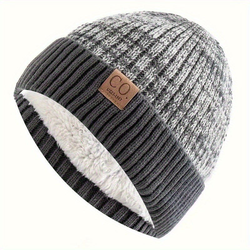 Winter Beanie – Thick Fleece-Lined Windproof Hat