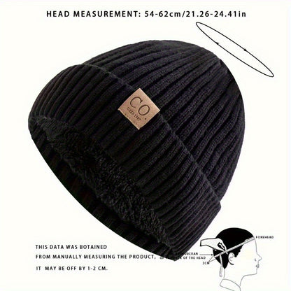 Winter Beanie – Thick Fleece-Lined Windproof Hat