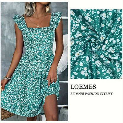 2024 Women's Knee-Length Floral Summer Sundress