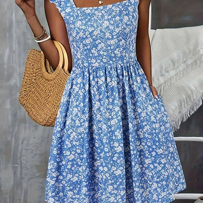 2024 Women's Knee-Length Floral Summer Sundress