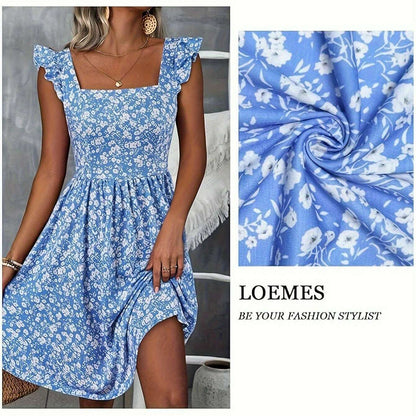 2024 Women's Knee-Length Floral Summer Sundress