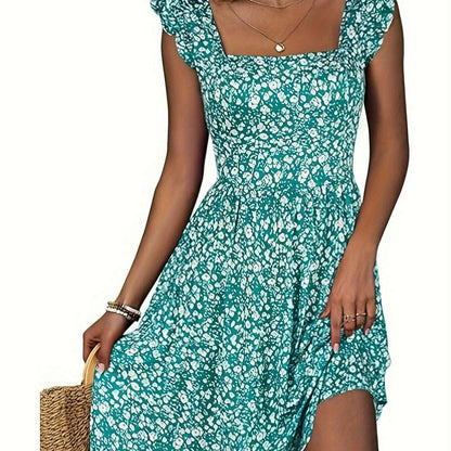 2024 Women's Knee-Length Floral Summer Sundress