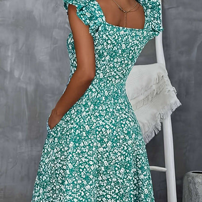 2024 Women's Knee-Length Floral Summer Sundress