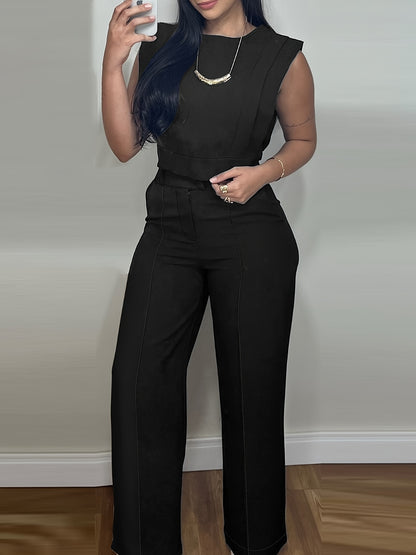 Women’s Casual Outfit Set – Short Sleeve Top & Pants