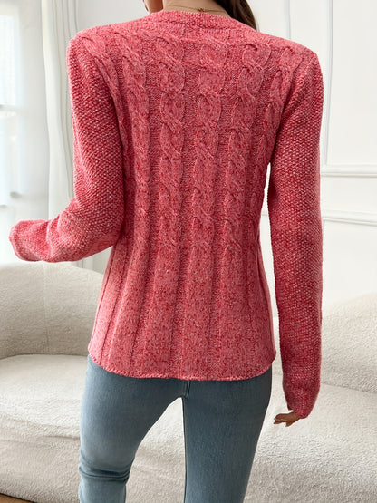 LUNE Front Button Cardigan – Casual Long Sleeve