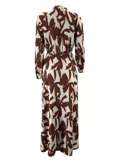Women's Middle Eastern Muslim Print Long Dress