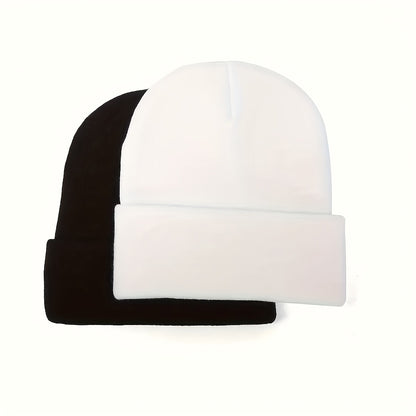 2-Pack Gothic Embroidery Beanie – Unisex Winter Cap