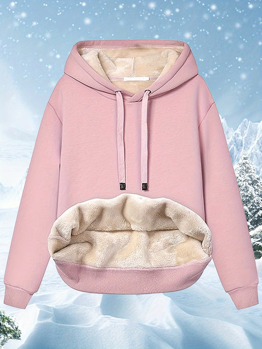 Cozy Women's Winter Sherpa Hoodie – Warm Heavyweight Pullover - D&M Boutique 