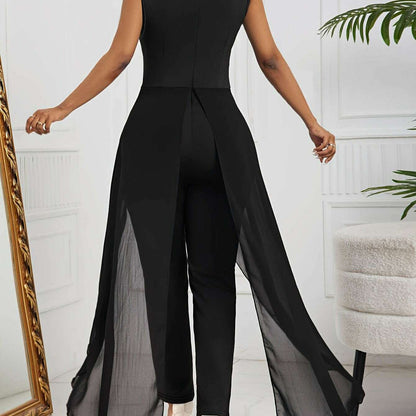 Elegant Sleeveless High-Waist Jumpsuit with Cutout Detail - D&M Boutique