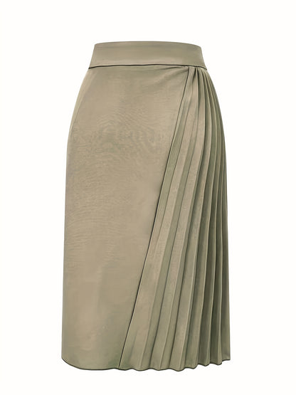 New Autumn Irregular Design Half-Length Skirt for Women, Versatile Pleated Skirt with a Stylish Flair.