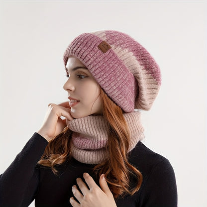 Winter Hat & Scarf Set – Women’s Plush Ear Warmer