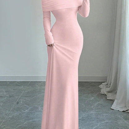 Women'S Elegant Off-Shoulder Long Sleeve Party dress - Formal to casual event gown, flatterning A-Line silhouette, Chic Evening & Everyday Outfits - Women'S Formal & Everyday Dresses, Dresses for Party, Evening Wear, Offshoul