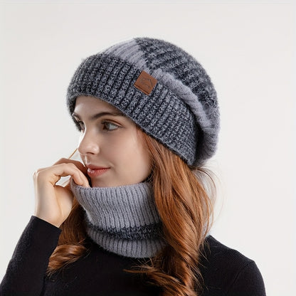 Winter Hat & Scarf Set – Women’s Plush Ear Warmer