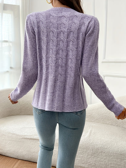 LUNE Front Button Cardigan – Casual Long Sleeve