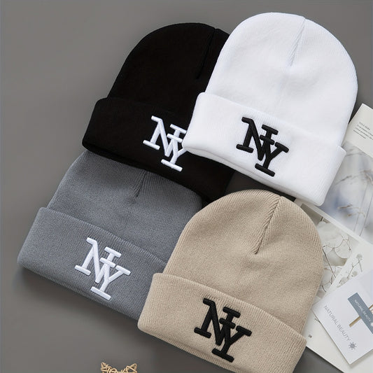 3-Pack Unisex Winter Beanie – Warm Solid Color Hat